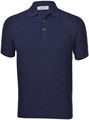Picture of CHECKERED BOUCLE' KNIT POLO