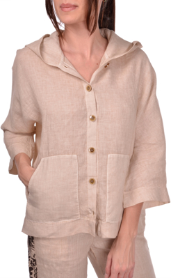 Picture of HOODED LINEN CARDIGAN