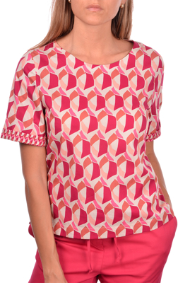 Picture of PATTERNED STRETCH COTTON T-SHIRT