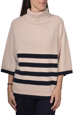Picture of CABLED RAGLAN CASHMERE TURTLENECK