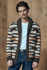 Picture of 5-PLY SHAWL COLLAR JACQUARD CARDIGAN