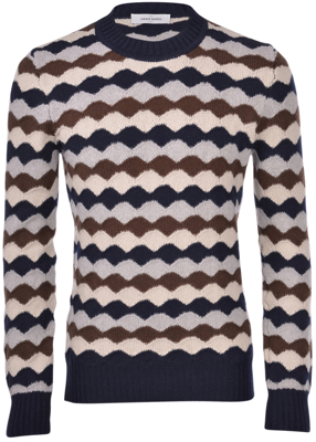 Picture of AIR WOOL JACQUARD PATTERNED CREW NECK
