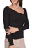 Picture of ASYMETRICAL COLLAR RIBBED SWEATER
