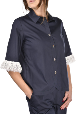 Picture of SPREAD COLLAR JERSEY SHIRT WITH DETAILS